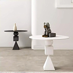 Дизайнерский журнальный стол белый в форме геометрических фигур Cydogic варинант исполнения - 3 | Loft Concept во Владивостоке