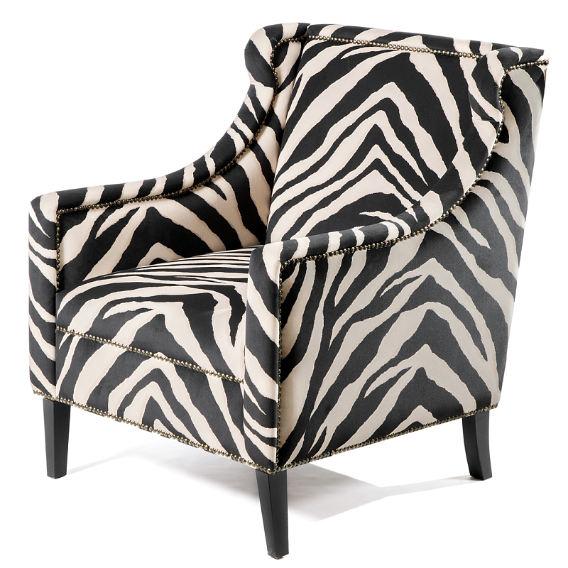Кресло Chair Jenner Zebra Черно-белый Черный Кресло Chair Jenner Zebra Черно-белый Черный во Владивостоке | Loft Concept