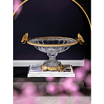 Чаша из прозрачного стекла с бронзовым ободком и фигурками бабочек Eden Garden варинант исполнения - 2 | Loft Concept во Владивостоке