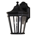 Настенный фонарь черного цвета с прозрачными стеклянным плафоном Feiss варинант исполнения - 6 | Loft Concept во Владивостоке