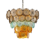 Люстра конусовидная с каскадом из разноцветных круглых подвесов Key Lustar варинант исполнения - 2 | Loft Concept во Владивостоке