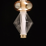 Подвесной светильник с вертикальной композицией из прозрачных и янтарных стеклянных шаров и ромбов Gabriel Scott Luna варинант исполнения - 18 | Loft Concept во Владивостоке