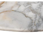 Столик журнальный с круглой мраморной столешницей на трех опорах Marble Stone Drawing варинант исполнения - 4 | Loft Concept во Владивостоке