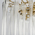 Люстра подвесная круглая в виде ветвей деревьев бронзового цвета с прозрачными подвесками-каплями Droplet Chandelier варинант исполнения - 5 | Loft Concept во Владивостоке