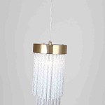 Подвесной светильник с прозрачными стеклянными подвесками и металлическим основанием Nembus варинант исполнения - 2 | Loft Concept во Владивостоке