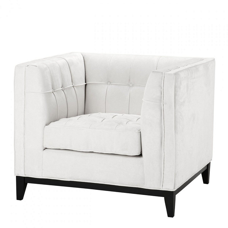 Кресло Eichholtz Chair Aldgate Ecru Молочный Черный Кресло Eichholtz Chair Aldgate Ecru Молочный Черный во Владивостоке | Loft Concept