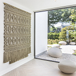 Панно на стену плетеное Макраме бежевый цвет  варинант исполнения - 6 | Loft Concept во Владивостоке