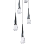 Люстра капли Acrylic Droplet Five Chrome Chandelier варинант исполнения - 2 | Loft Concept во Владивостоке