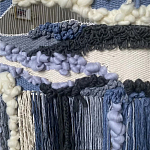 Современное ткачество гобелен в синих оттенках Blue Undine II варинант исполнения - 3 | Loft Concept во Владивостоке