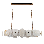 Подвесной светильник с фигурными элементами из белого алебастра Cryptocrystalline Stone варинант исполнения - 3 | Loft Concept во Владивостоке