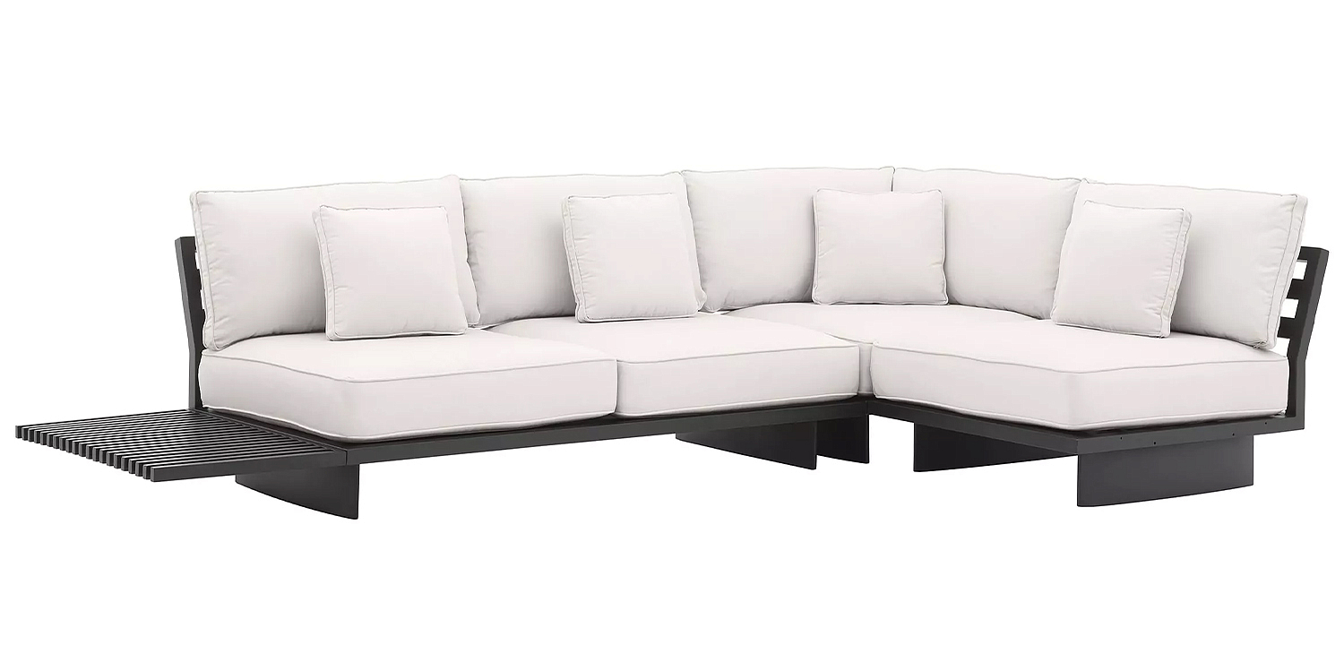 Модульный диван Eichholtz Sofa Royal Palm Белый Черный Модульный диван Eichholtz Sofa Royal Palm Белый Черный - Loft-Concept во Владивостоке