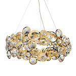 Люстра подвесная из золотых колец 57 см Golden Circles варинант исполнения - 1 | Loft Concept во Владивостоке