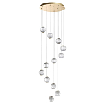 Люстра каскадная с прозрачными шарообразными плафонами Crystal Globule варинант исполнения - 6 | Loft Concept во Владивостоке