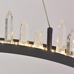 Люстра с двумя кольцами черного цвета с хрустальными элементами QUARTZ CRYSTAL варинант исполнения - 9 | Loft Concept во Владивостоке