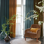 Кресло велюровое горчичного цвета Diaspro Mustard Armchair варинант исполнения - 6 | Loft Concept во Владивостоке