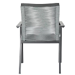 Стул темно-серый с высокой плетеной спинкой и сиденьем Braided Strength варинант исполнения - 4 | Loft Concept во Владивостоке