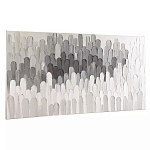 Панно декоративное с ручной росписью Gray Strokes варинант исполнения - 3 | Loft Concept во Владивостоке
