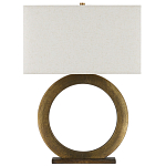 Настольная лампа с корпусом в форме кольца и прямоугольным абажуром French Ring варинант исполнения - 5 | Loft Concept во Владивостоке