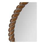 Зеркало круглое с текстурной рамой из натурального дерева  Pine Wall Mirror варинант исполнения - 3 | Loft Concept во Владивостоке