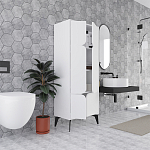 Комод белый с 4-мя дверцами на металлических ножках SPARK MULTIPURPOSE CABINET WHITE варинант исполнения - 5 | Loft Concept во Владивостоке