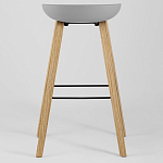 Барный стул на ножках из натурального дерева Boras Grey варинант исполнения - 4 | Loft Concept во Владивостоке