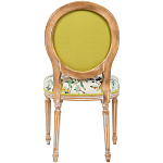 Стул из массива бука бежевый с изображением птиц и цветов Beige Green Chinoiserie Peach Garden Chair варинант исполнения - 2 | Loft Concept во Владивостоке