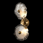 Бра с ветвистыми бронзовыми элементами и стеклянными рифлеными дисками Textured Glass Bra варинант исполнения - 2 | Loft Concept во Владивостоке