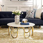 Дизайнерский журнальный столик чёрный с круглой столешницей Arycy варинант исполнения - 3 | Loft Concept во Владивостоке