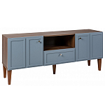 ТВ-тумба серая из массива бука с 2-мя дверками и ящиком Wenge Light варинант исполнения - 1 | Loft Concept во Владивостоке