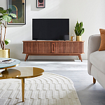 ТВ-тумба с двумя раздвижными дверцами Toinette Brown TV Stand варинант исполнения - 7 | Loft Concept во Владивостоке