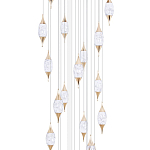 Большая каскадная люстра с хрустальными подвесками Esme Drops Crystal Brass Cascade Chandelier 25 варинант исполнения - 3 | Loft Concept во Владивостоке