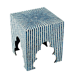 Приставной столик с инкрустацией раковинами устриц Bone Inlay варинант исполнения - 1 | Loft Concept во Владивостоке