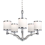 Люстра с белыми стеклянными плафонами в форме цилиндра Feiss варинант исполнения - 1 | Loft Concept во Владивостоке