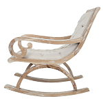 Кресло-качалка с мягкой обивкой из льна Ella Armchair beige варинант исполнения - 2 | Loft Concept во Владивостоке