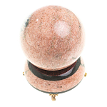 Шар декоративный на подставке из натуральных камней Змеевик и Мрамор Розовый Natural Stone Spheres 10.5 см варинант исполнения - 1 | Loft Concept во Владивостоке