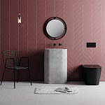 Настенное зеркало круглой формы в черной металлической раме BUBBLE MIRROR BLACK варинант исполнения - 1 | Loft Concept во Владивостоке