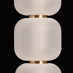 Подвесной светильник с 3-мя округлыми матовыми плафонами из белого стекла Golden Swirl варинант исполнения - 6 | Loft Concept во Владивостоке