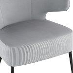 Современное мягкое кресло на металлических ножках Rakush Grey варинант исполнения - 6 | Loft Concept во Владивостоке