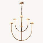 Люстрас 6-ю мраморными плафонами в форме купола Light Warm Light варинант исполнения - 4 | Loft Concept во Владивостоке