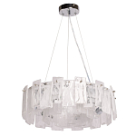 Люстра круглая с подвесными прямоугольными пластинами из стекла Glacier Panels варинант исполнения - 2 | Loft Concept во Владивостоке