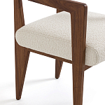 Кресло обеденное Alcove White Boucle из массива ореха варинант исполнения - 5 | Loft Concept во Владивостоке