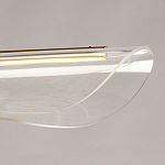 Люстра линейная с прозрачным волнообразным плафоном Wave Line варинант исполнения - 4 | Loft Concept во Владивостоке