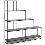 Ступенчатый стеллаж Menzie Steps Metal Rack Black варинант исполнения - 1 | Loft Concept во Владивостоке
