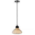 Подвесной светильник с янтарным фактурным плафоном Lamp with Frozen Glass Effect варинант исполнения - 3 | Loft Concept во Владивостоке