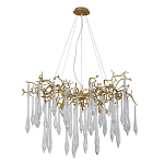 Люстра подвесная с прозрачными подвесками в форме капель Droplet Chandelier варинант исполнения - 2 | Loft Concept во Владивостоке