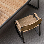 Дизайнерский стул с каркасом из металла с плетеными сиденьем и спинкой GREEN POINT Chair варинант исполнения - 10 | Loft Concept во Владивостоке