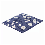 Подушка декоративная синяя с цветочным принтом Blossom Essence Emily варинант исполнения - 1 | Loft Concept во Владивостоке