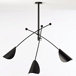Потолочный светильник с подвижными плафонами Aracea Black Ceiling Lamp варинант исполнения - 4 | Loft Concept во Владивостоке
