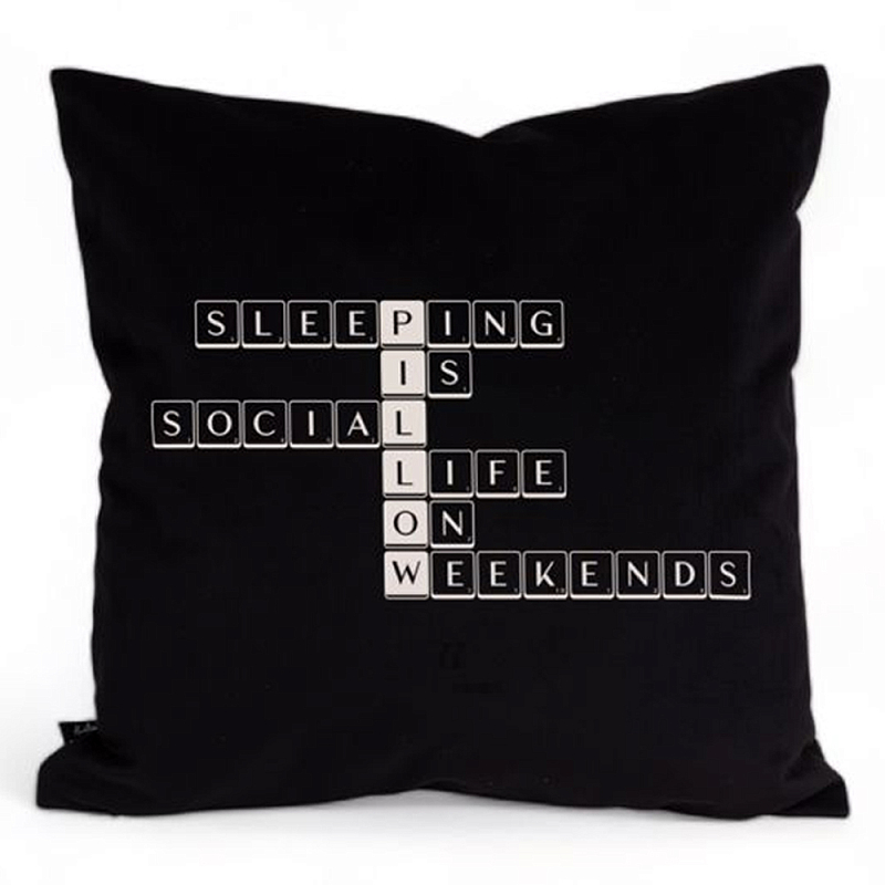 Подушка Seletti Tiles and Tales Pillow Черный Белый во Владивостоке | Loft Concept 