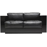 Дизайнерский кожаный диван черный Poltronova Saratoga Sofa варинант исполнения - 1 | Loft Concept во Владивостоке